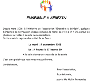 Lire la suite à propos de l’article Ensemble à Sérézin