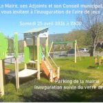 Inauguration de l'aire de jeux Samedi 25 avril 11h30